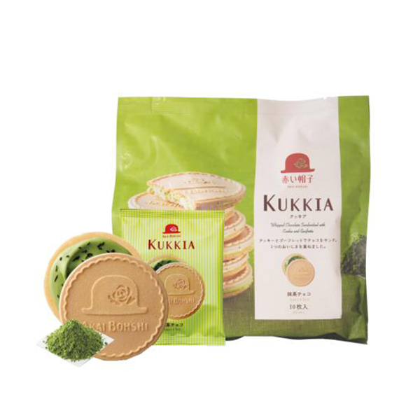 Bánh Kẹo Kem Nướng Giòn Akai Kukkia Vị Socola Trà Xanh 10 Chiếc - Hàng Nhật nội địa