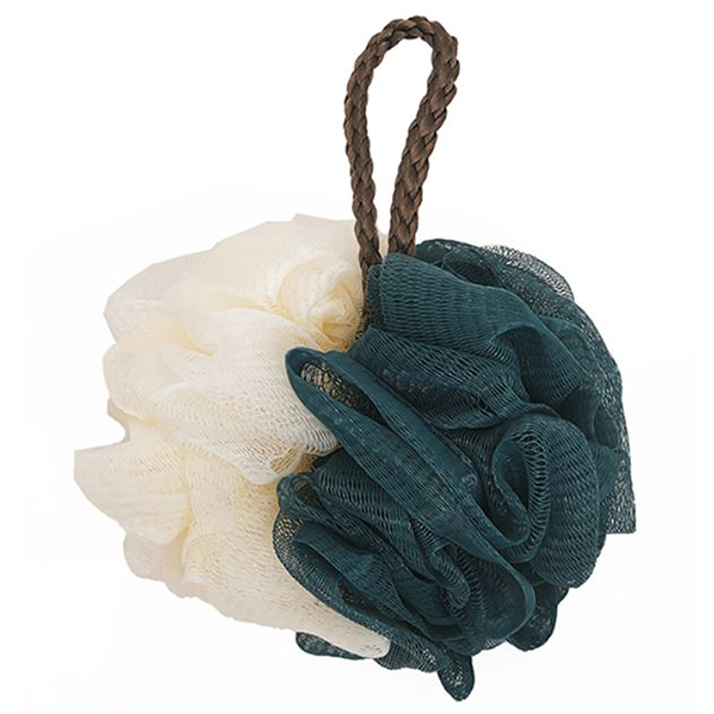 Bông tắm tạo bọt phối 2 màu Bath Lily 12,5cm- Hàng Nhật nội địa