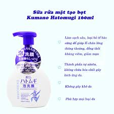 Bọt Rửa Mặt Hatomugi Ý Dĩ Dưỡng Ẩm, Trắng Da 160ml - Hàng Nhật nội địa