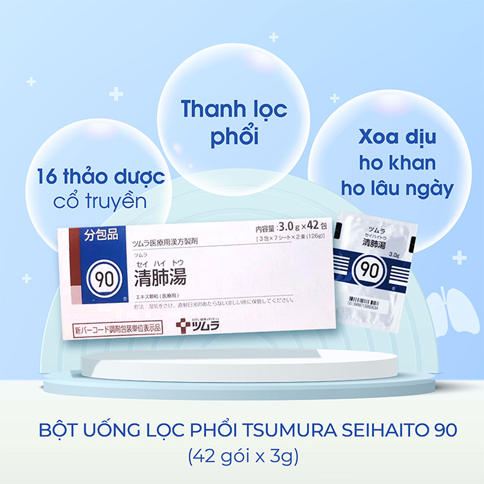Lọc phổi Tsumura Seihaito 90 Nhật Bản (3gx 42 gói) - Hàng Nhật nội địa