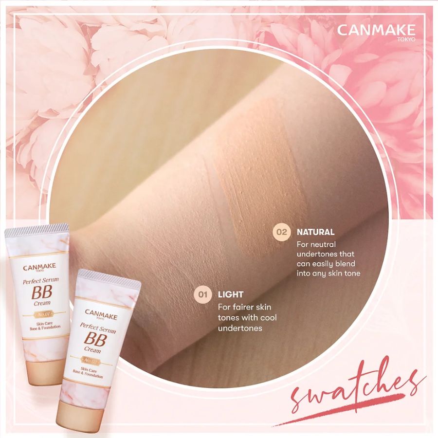 CANMAKE Perfect Serum BB Cream 01 Light, 02 Natural - Hàng Nhật nội địa