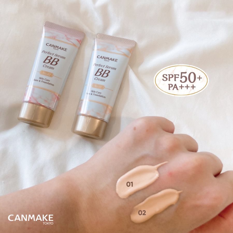 CANMAKE Perfect Serum BB Cream 01 Light, 02 Natural - Hàng Nhật nội địa