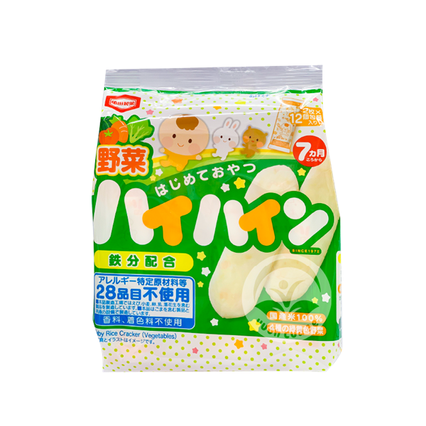 Bánh gạo tươi ăn dặm cho bé Haihain Kameda vị rau củ 40g - Hàng Nhật nội địa