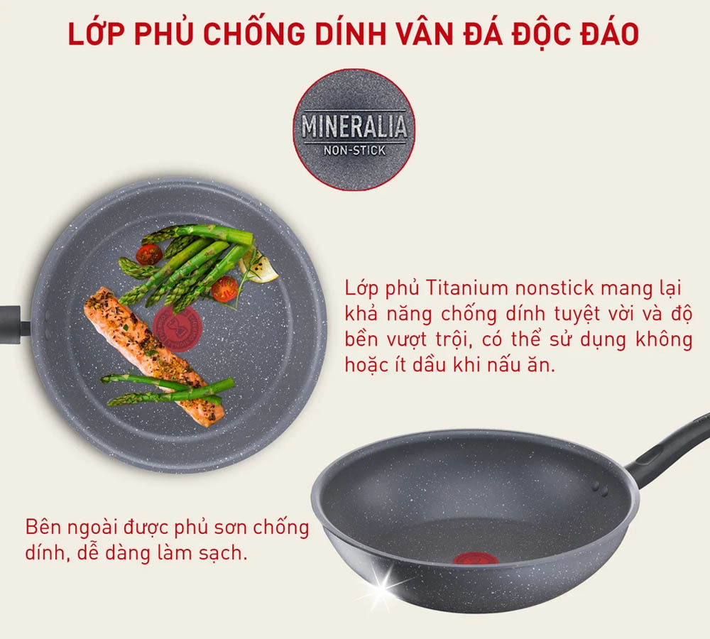 Chảo chiên sâu lòng Tefal Cook Healthy 24cm