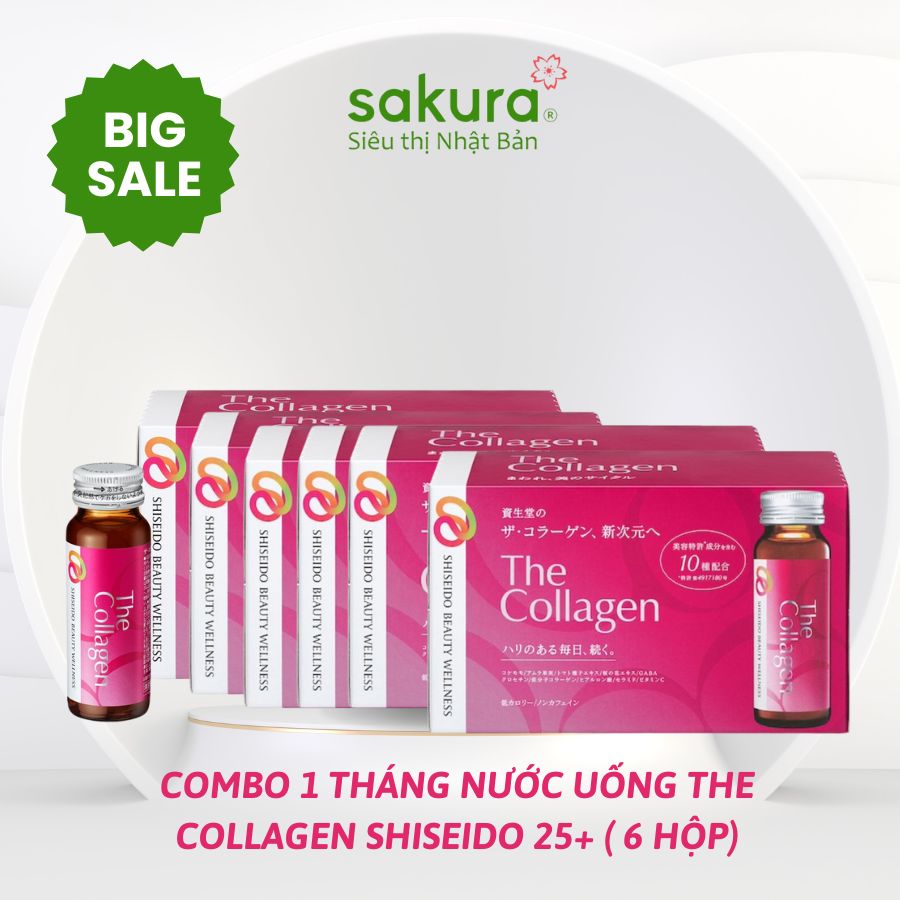 Combo 2 Tháng Nước Uống The Collagen Shiseido 25+ ( 6 Hộp) - Hàng Nhật nội địa