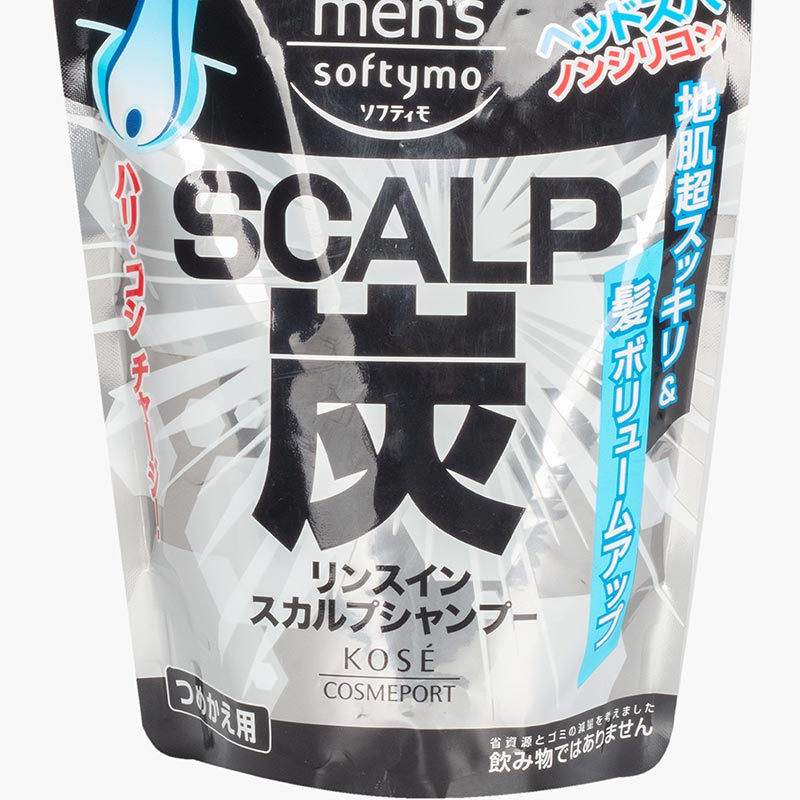 Dầu gội than hoạt tính cho nam Kose Men's Softymo dạng túi 400ml - Hàng Nhật nội địa