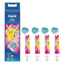 Set 4 đầu bàn chải điện Oral-B Pikachu cho bé mẫu 1- Hàng Nhật nội địa