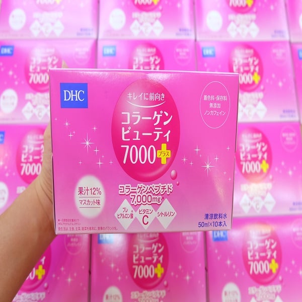 Nước Uống Bổ Sung Collagen DHC Beauty 7000 Plus Hộp 10 Chai- Hàng Nhật nội địa