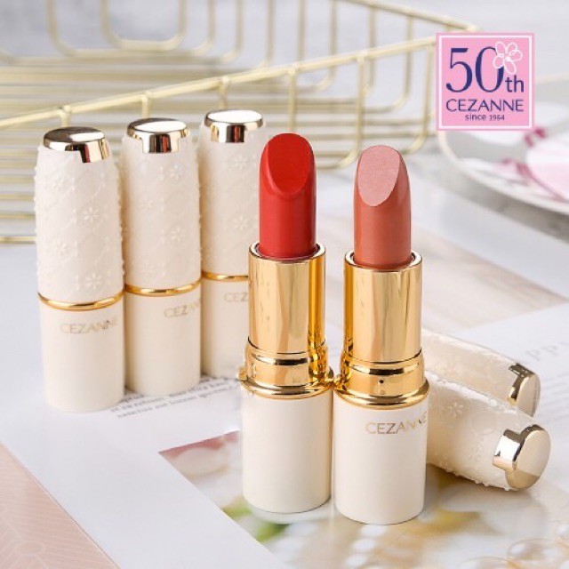 Son Lỳ Nhật Bản CEZANNE Lasting Lip Color màu 501 (đỏ cam) - Hàng Nhật nội địa