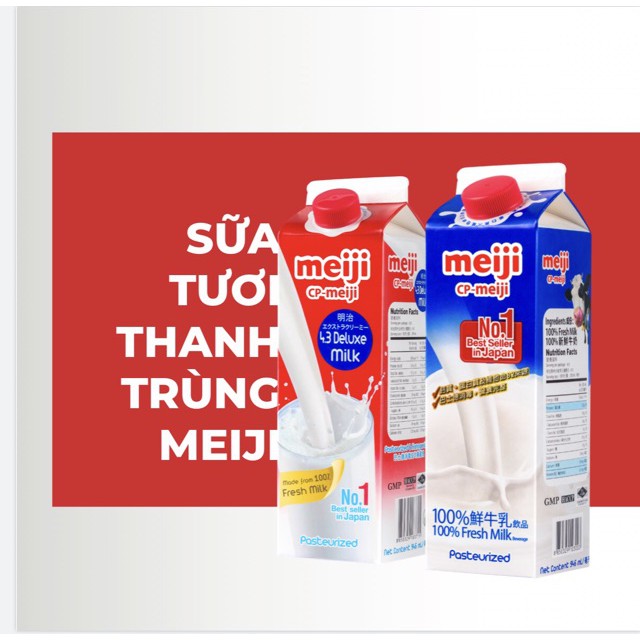 Sữa Tươi Thanh Trùng Meiji 946ml - Hàng Nhật nội địa