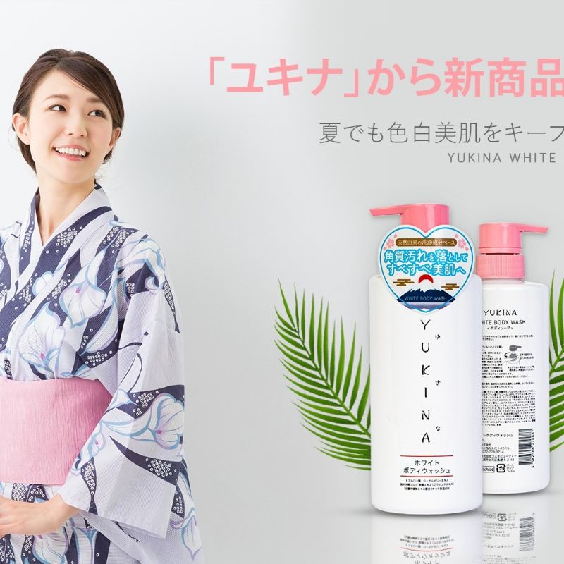 Sữa tắm trắng da toàn thân Yukina White body Wash 500ml - Hàng Nhật nội địa