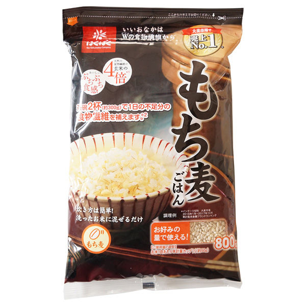 Gạo đại mạch Mochimugi Hakubaku 800g - Hàng Nhật nội địa