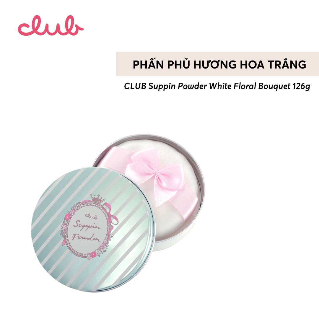 PHẤN PHỦ DƯỠNG DA CLUB SUPPIN POWDER B HƯƠNG HOA TRẮNG - Hàng Nhật nội địa