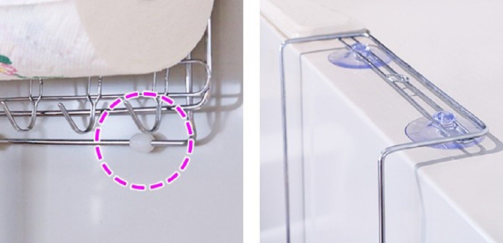 Giá inox đựng đồ treo hông tủ lạnh – Hàng Nhật nội địa
