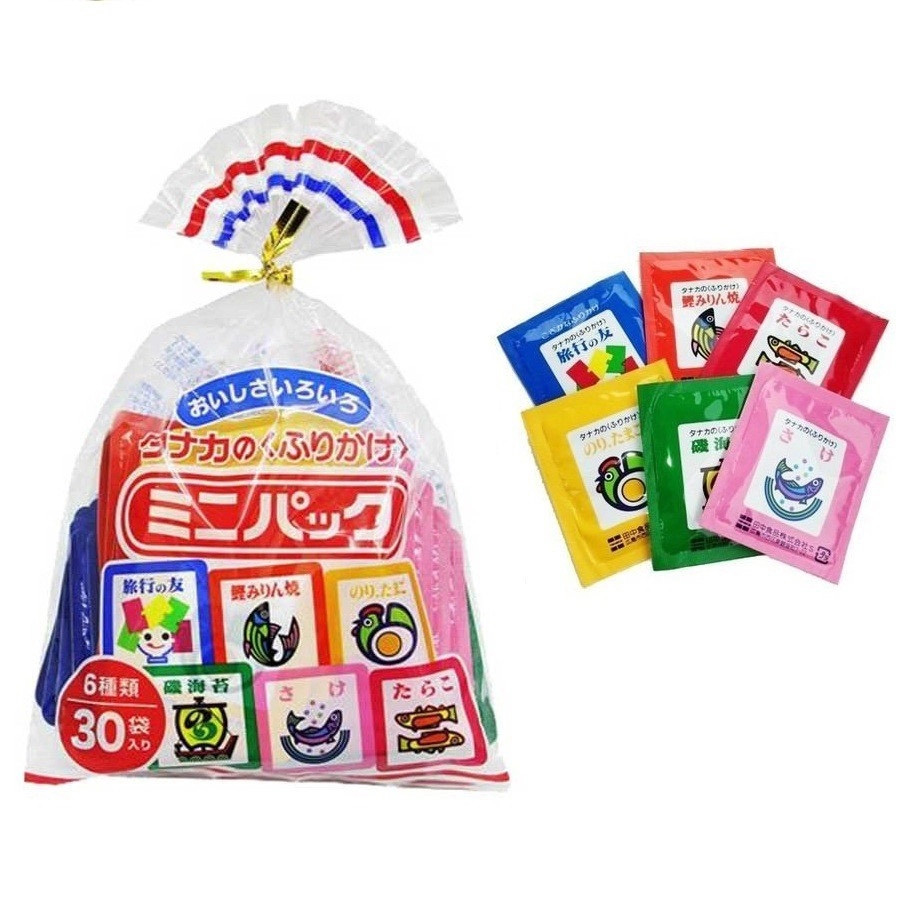Set 30 gói gia vị rắc cơm 6 vị mã mới - Hàng Nhật nội địa