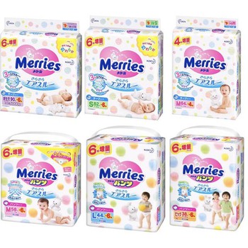 Bỉm merries size L quần 44+6 nội địa Nhật Bản