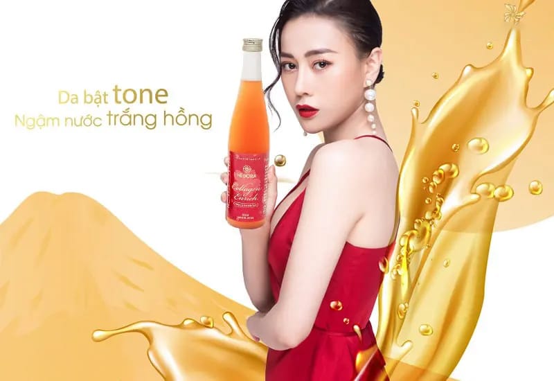 Nước Uống Đẹp Da Thơm Cơ Thể Hebora Collagen Enrich 500ml Nhật Bản - Hàng Nhật nội địa