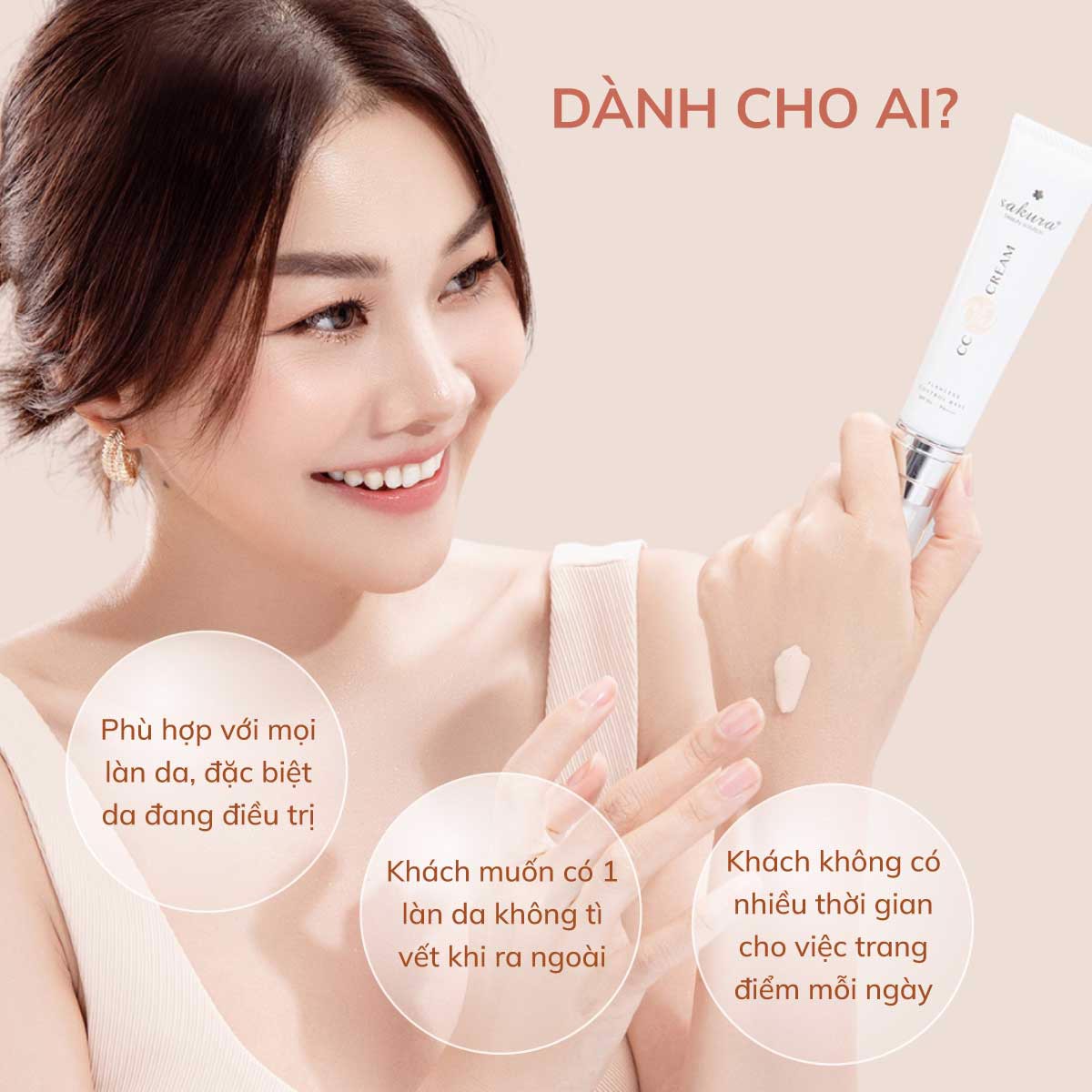 Kem trang điểm chống nắng Sakura CC Cream SPF50+/PA++++ 40ml