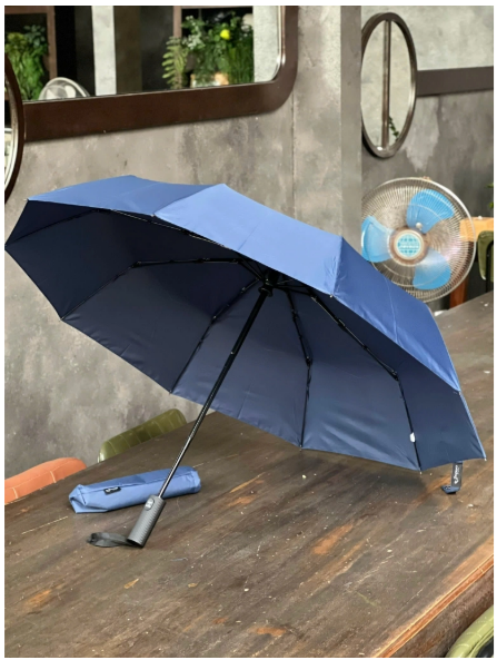 Ô gấp gọn tự động hai chiều 10 nan Kaiyo, màu xanh navy - Hàng Nhật nội địa