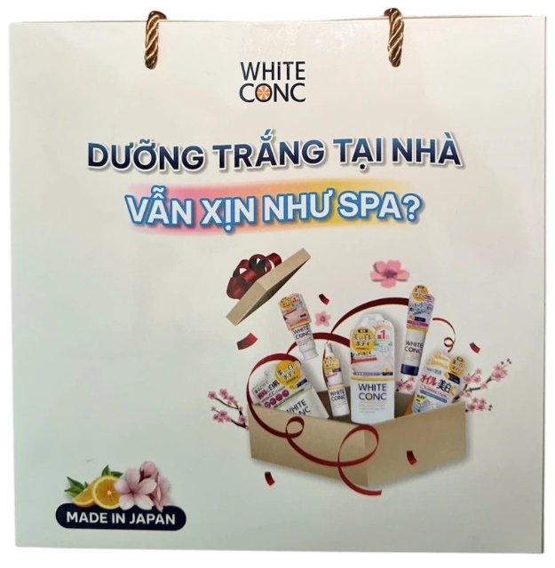 Bộ quà tặng White ConC Nhật Bản ( Sữa tắm+ sữa dưỡng thể+ bông tắm) - Hàng Nhật nội địa