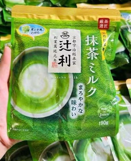 Bột trà xanh sữa vị matcha latte xanh đậm 100gr - Hàng Nhật nội địa