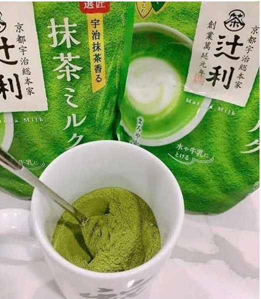 Bột trà xanh sữa vị matcha latte xanh đậm 100gr - Hàng Nhật nội địa
