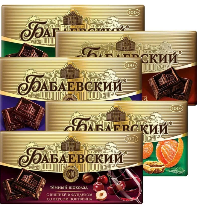 Socola thanh Babaevsky vị lê và hạnh nhân 70g - Hàng Nhật nội địa
