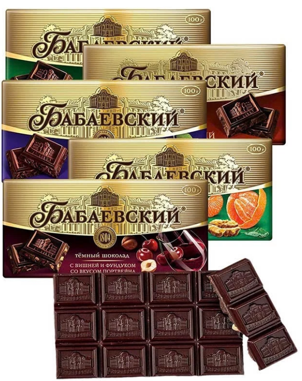 Socola thanh Babaevsky vị lê và hạnh nhân 70g - Hàng Nhật nội địa