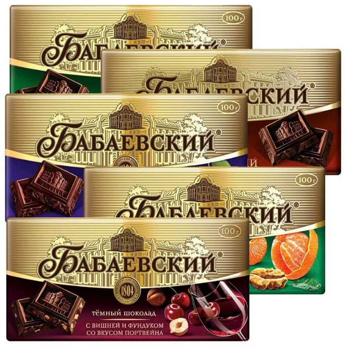 Socola thanh Babaevsky nhân hạt điều và hạt phỉ 70g - Hàng Nhật nội địa