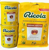 Kẹo ngậm ho ricola màu vàng (250g) - Hàng Nhật nội địa