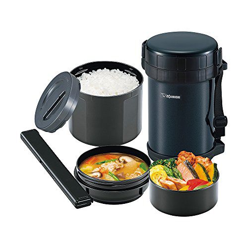 Hộp cơm giữ nhiệt 3 ngăn Zojirushi ZOCM-SL-GH18-BA 1.3L giữ nhiệt tới 8 tiếng