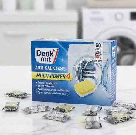 Hộp 60 viên vệ sinh lồng máy giặt Denkmit Anti Kalk Tabs