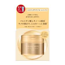 Set kem dưỡng ẩm Shiseido Aqualabel Special 5 in 1 90g + tặng sữa rửa mặt (màu vàng - chống lão hóa da)  - Hàng Nhật nội địa