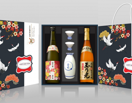 Hộp rượu cao cấp: Set 2 rượu Sake Junmai Ginjo Shuraku 720ml