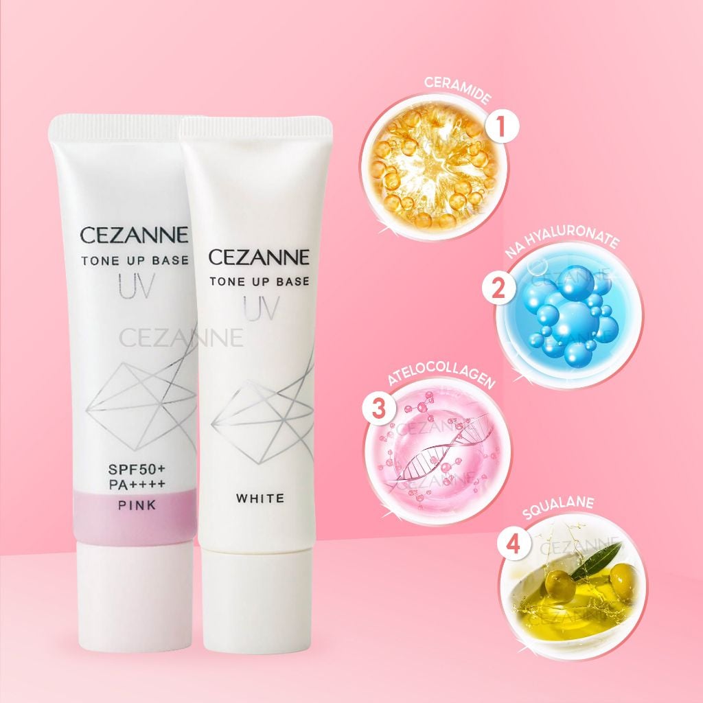 Kem lót Cezanne UV chống nắng SPF50+/PA ++++ tuýp 30g - Hàng Nhật nội địa