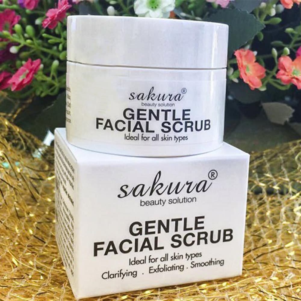 Kem Tẩy Tế Bào Chết Vùng Mặt Sakura Gentle Facial Scrub 30g - Hàng Nhật Nội Địa