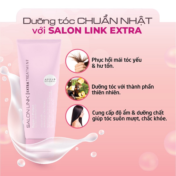 SALON LINK_Kem ủ bảo vệ và phục hồi hư tổn Kumano Salon Link 250ml