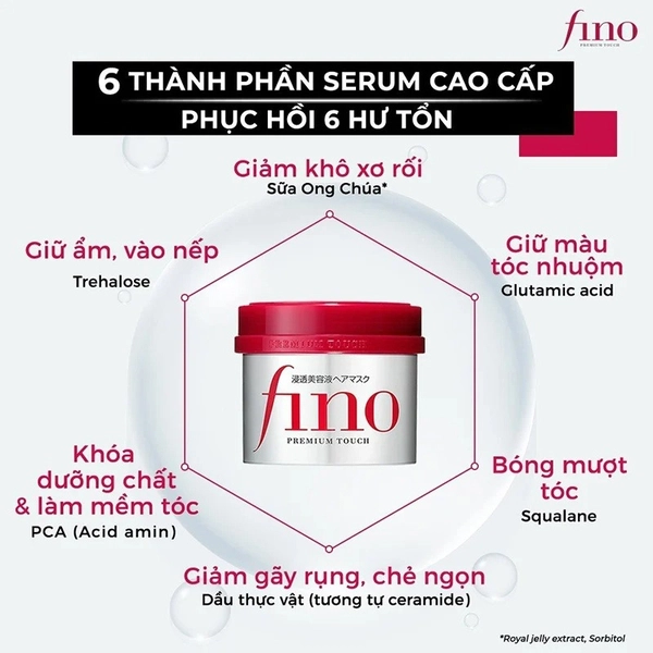 ( Big Sale) Kem ủ và hấp tóc Fino Shiseido phục hồi tóc hư tổn  - Hàng Nhật nội địa