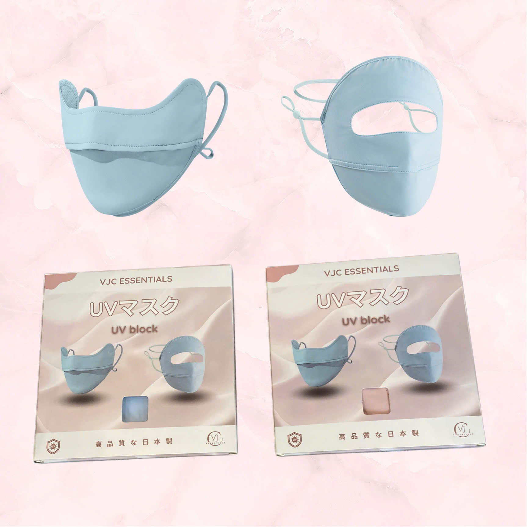 Khẩu trang chống nắng VJC Essentials UV Block Nhật Bản (Full mặt) - Hàng Nhật nội địa