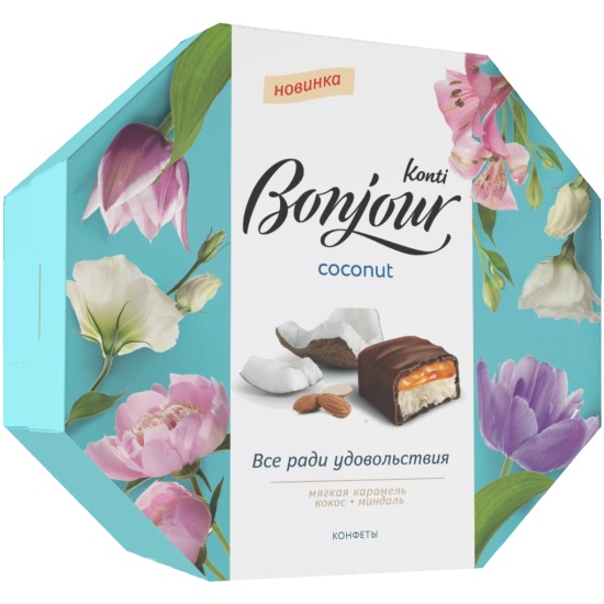 Kẹo Dừa Bonjour Konti hộp 150g - Hàng Nhật nội địa
