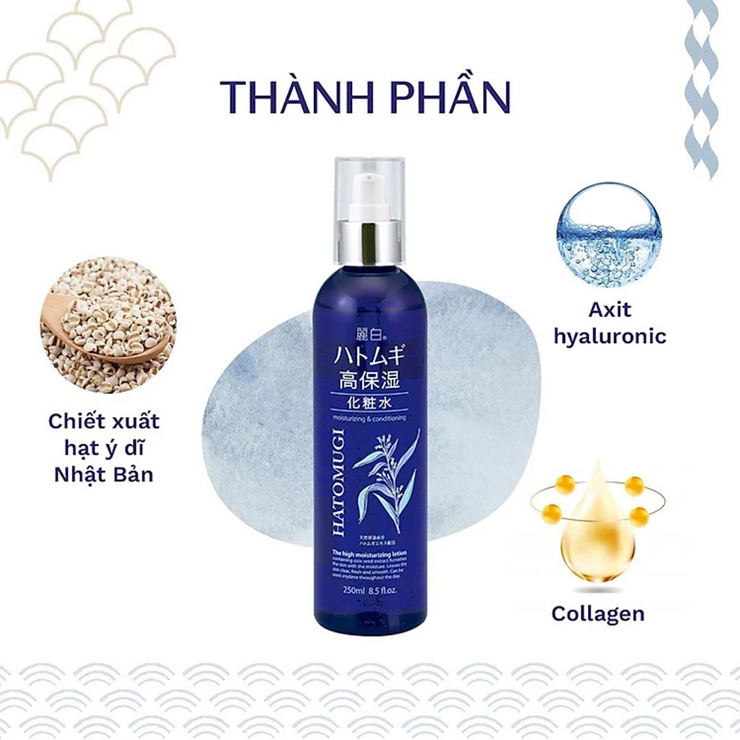 Nước hoa hồng dưỡng ẩm sâu Hatomugi High Moisturizing Lotion 250ml