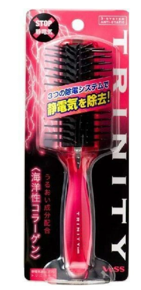 Lược chải chống tĩnh điện Trinity VeSS ngừa tóc xơ rối, gãy rụng (size nhỏ) - Hàng Nhật nội địa