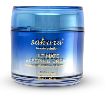 MẶT NẠ NGỦ LÀM DỊU VÀ TRẺ HÓA LÀN DA SAKURA ULTIMATE SLEEPING CREAM.