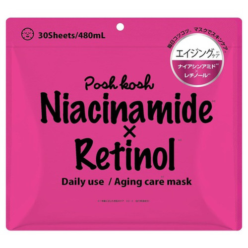 Mặt nạ POSH KOSH Niacinamide Retinol 30 miếng - Hàng Nhật nội địa