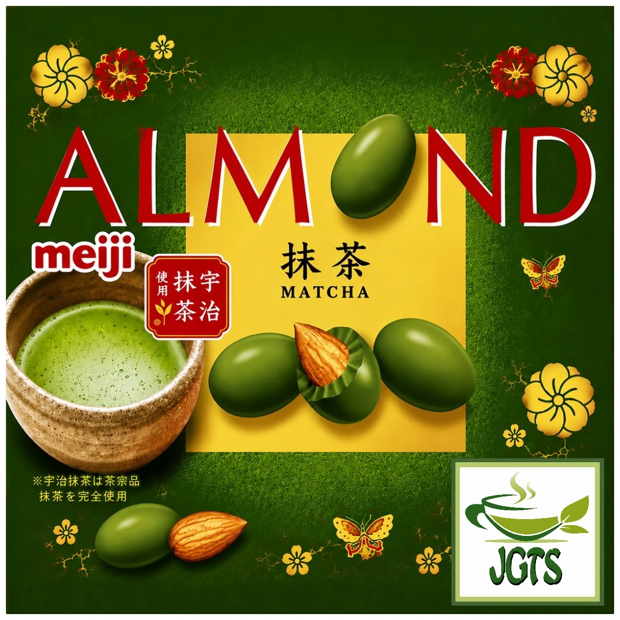 Socola Meiji Hạnh Nhân Vị Trà Xanh 67g- Hàng Nhật chính hãng