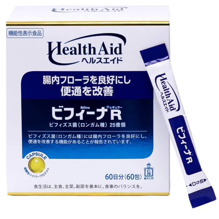 Bột men vi sinh HealthAid Bifina R 60 gói - Hàng Nhật chính hãng