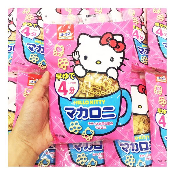 Mì nui dinh dưỡng Hello Kitty Nhật Bản 150g- Hàng Nhật nội địa