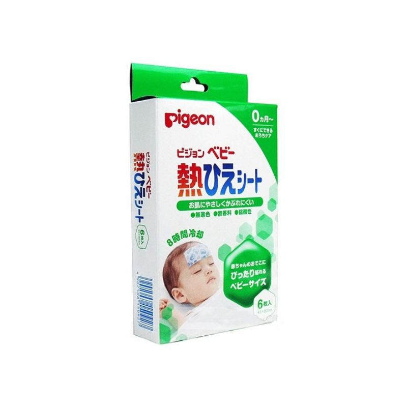 Miếng dán hạ sốt Pigeon hộp 6 miếng - Hàng Nhật nội địa