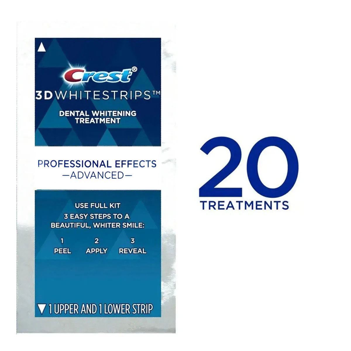 Miếng dán trắng răng Crest 3D Whitestrips professional effects ( dán theo liệu trình) - Hàng Nhật nội địa