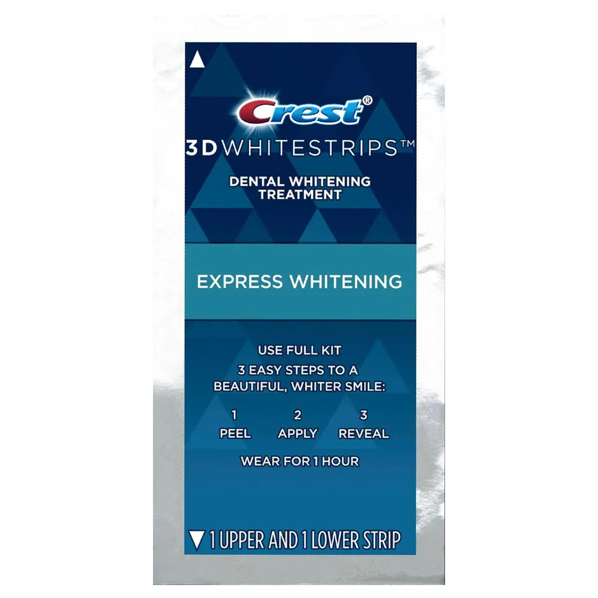 Miếng dán trắng răng Crest 3D Whitestrips Express Whitening ( dán cấp tốc)